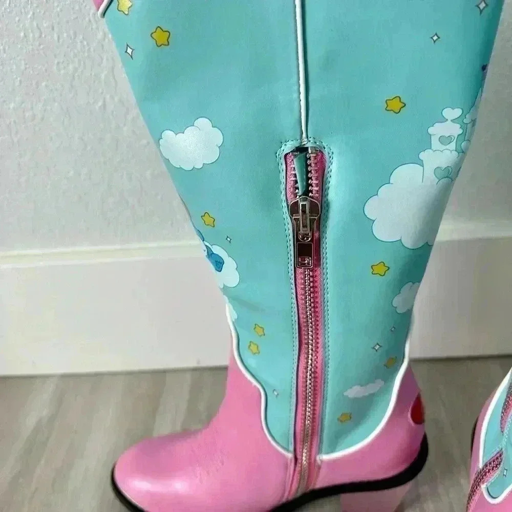 Care Bears X Dolls Kill Cowboy Boots Size 7 - Picture 5 of 9